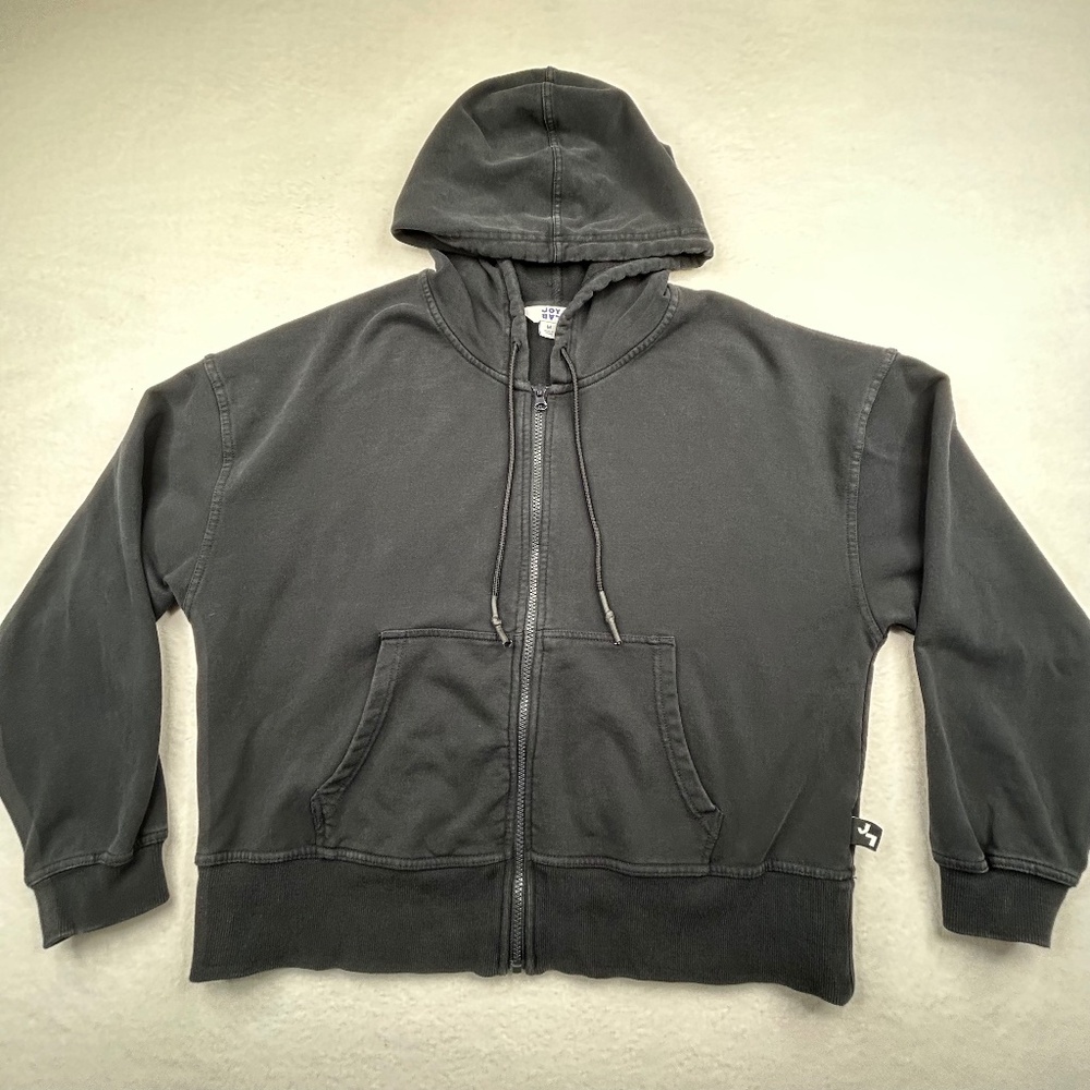 JoyLab Cropped Zip-up Hoodie in Charcoal gray Women’s Medium